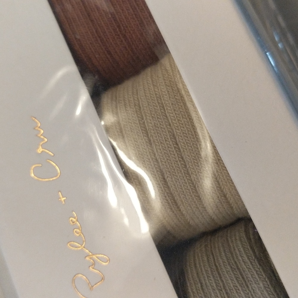 NWT Rylee and Cru Solid Ribbed Socks - 3 Pack Rib Knit Knee Socks - Picture 3 of 6